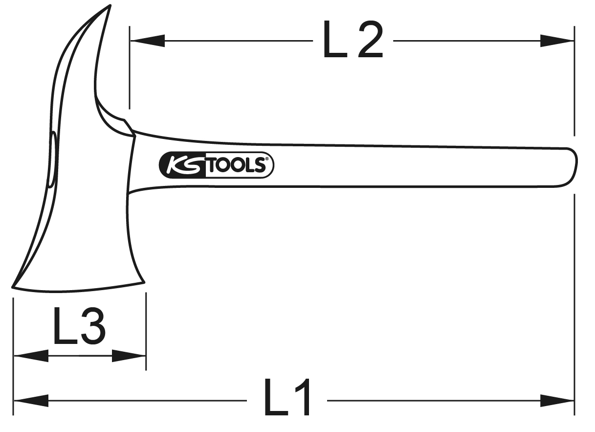 KS Tools BRONZEplus Feuerwehraxt 800 mm 