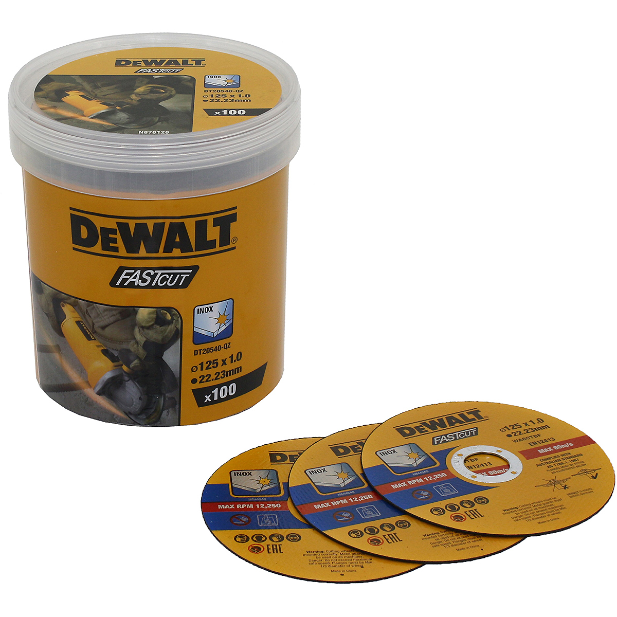 DEWALT High Performance Trennscheibe Inox 100er Eimer