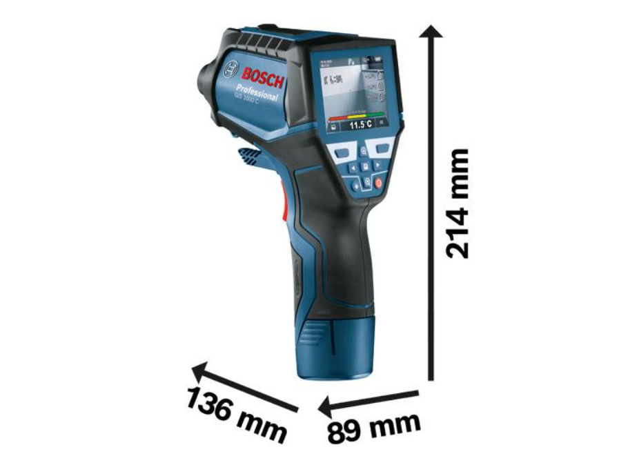 Bosch Thermodetektor GIS 1000 C in L-BOXX 136 mit 1 x Akku GBA 12V 2.0Ah