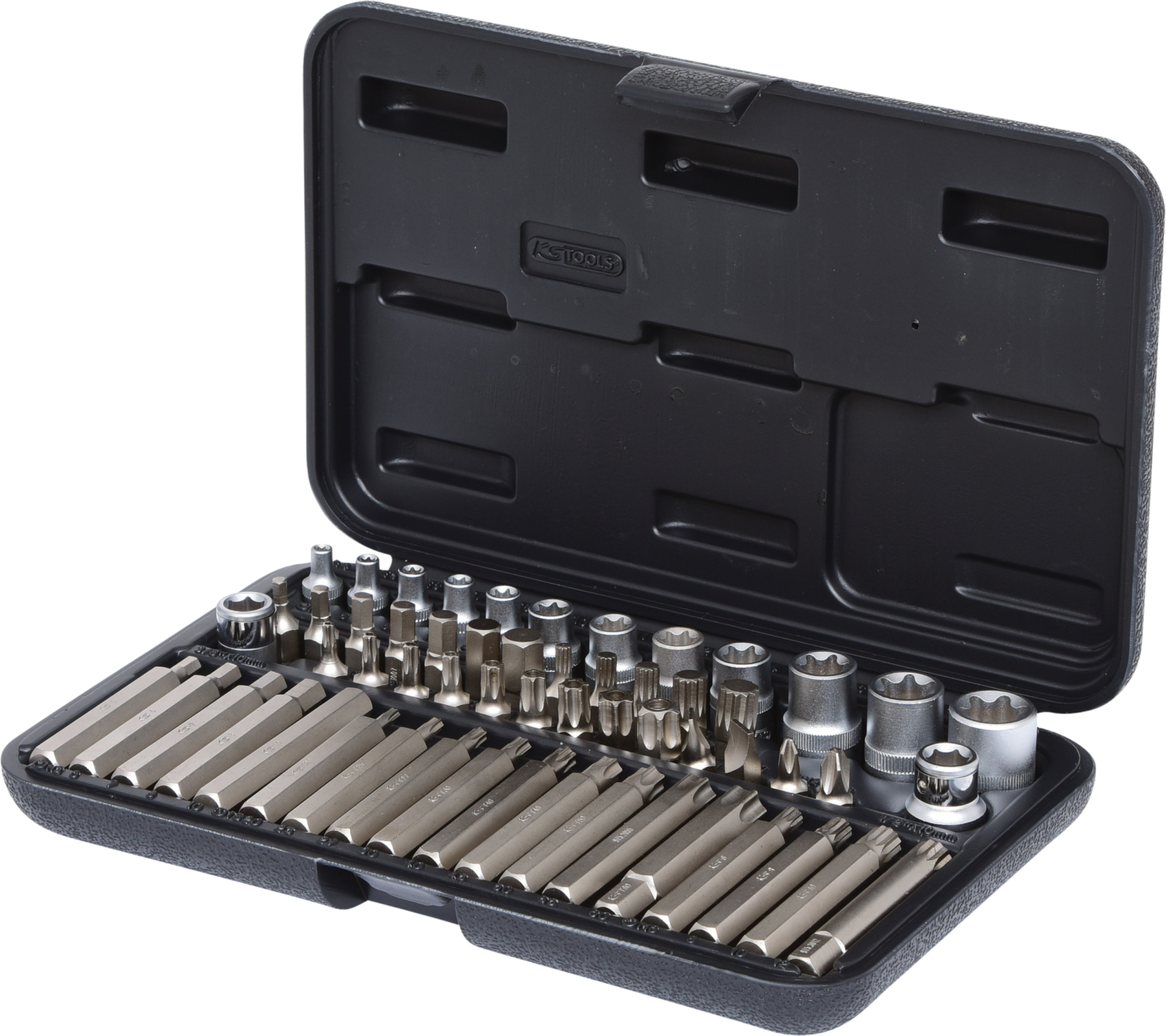 KS Tools 1/4"+3/8"+1/2" Torx-Steckschlüssel- und Bit-Satz, 57-tlg