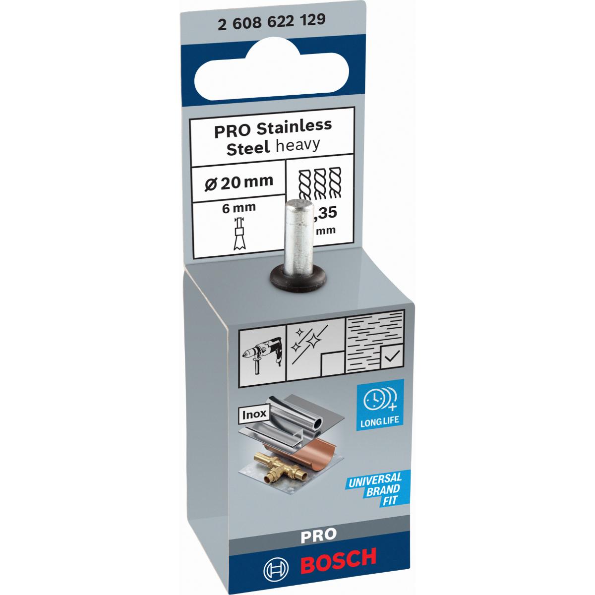 Bosch PRO Pinselbürste, gezopft, rostfrei, 4500 U/ min