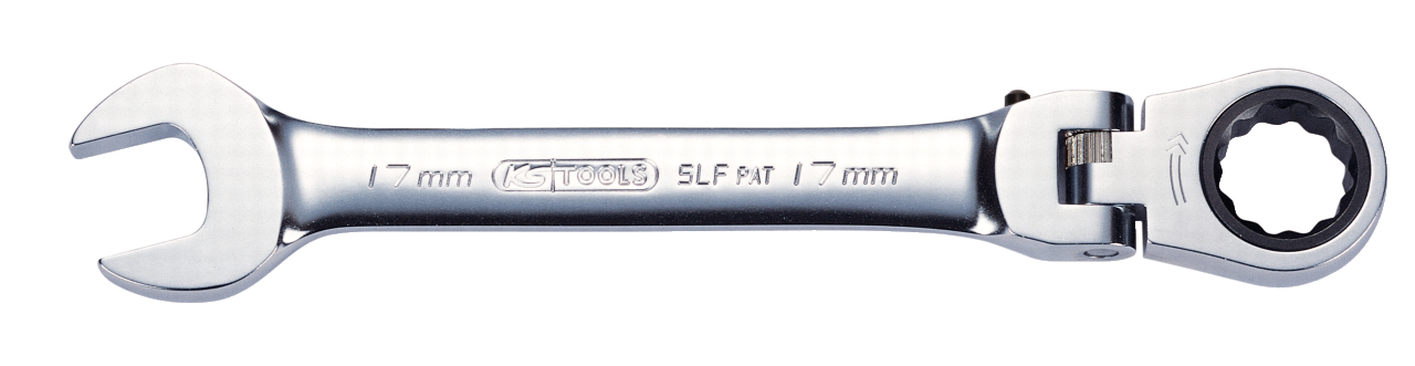 KS Tools GEARplus Gelenk-Ratschenringmaulschlüssel feststellbar