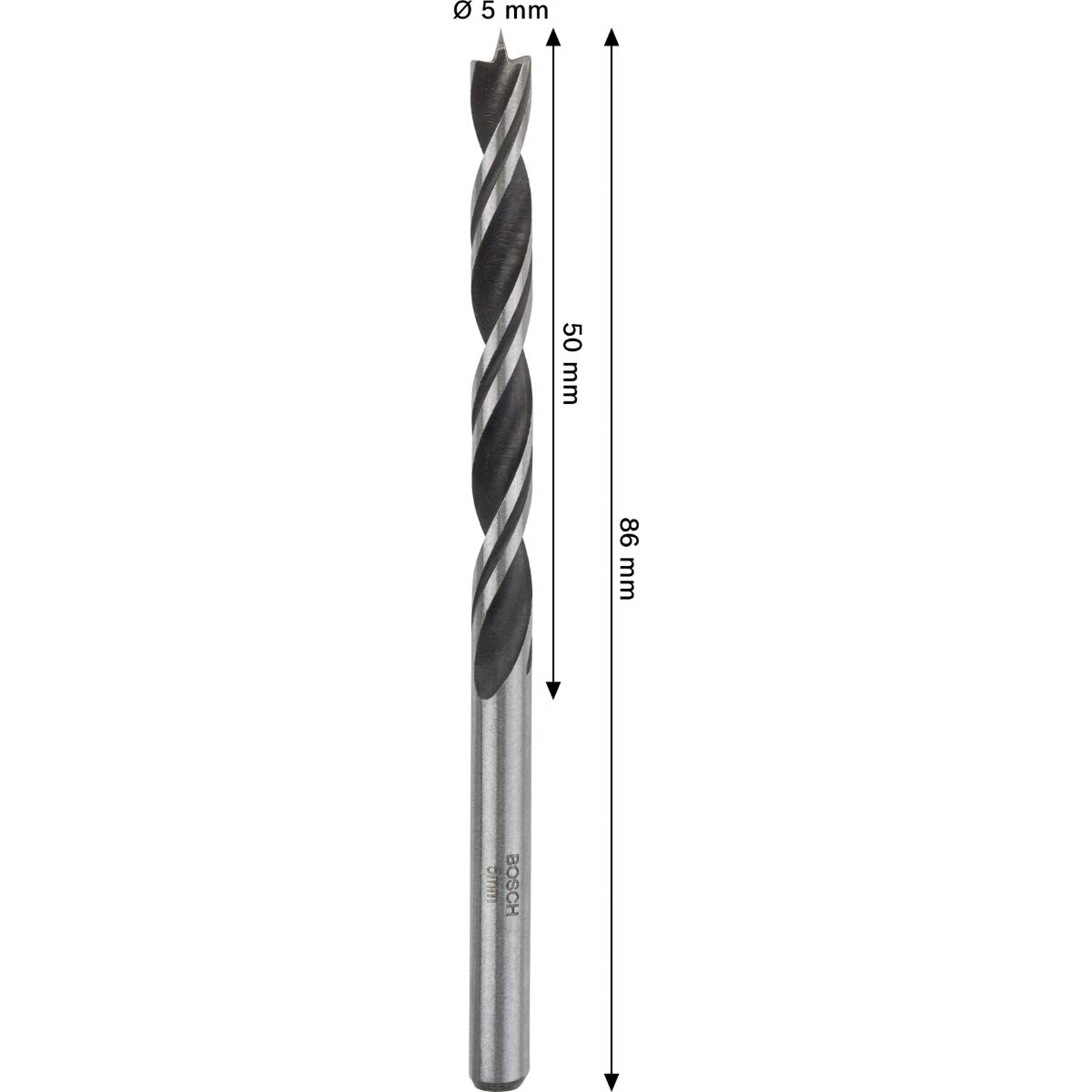 Bosch PRO Wood Holzspiralbohrer, 5x50x86 mm