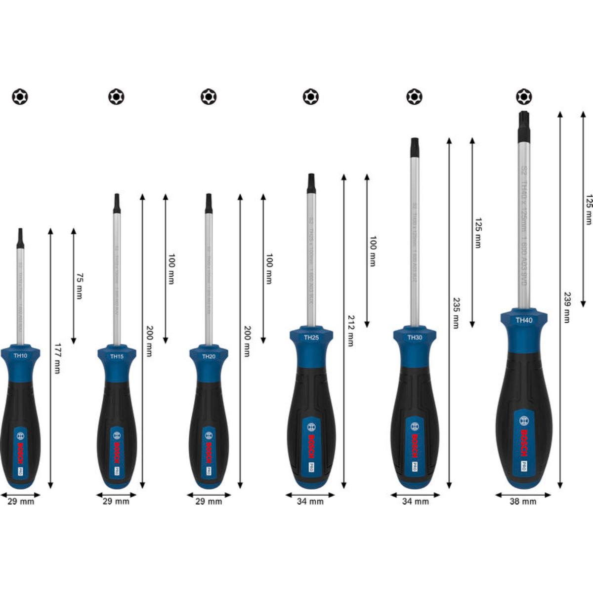 Bosch PRO Schraubendreher TH, 6-teilges Set