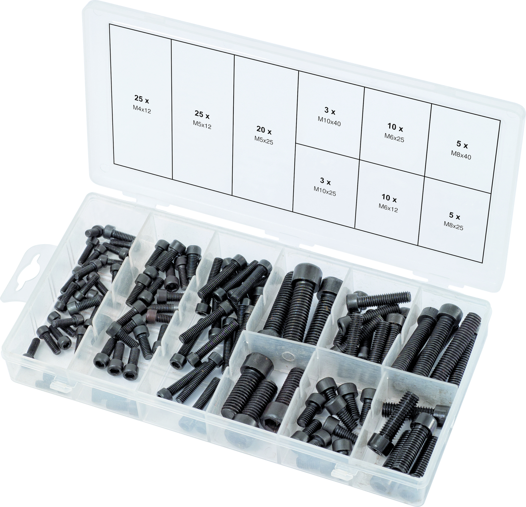 KS Tools Sortiment Innensechskant-Schrauben, metrisch, 106-tlg