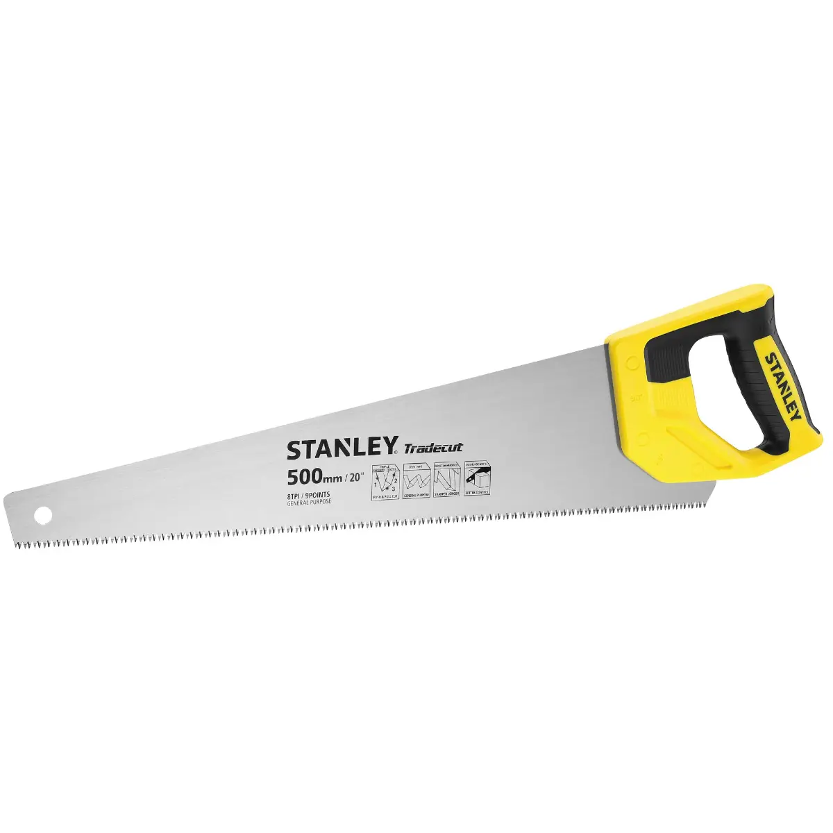 STANLEY Tradecut Holzsäge 20 Zoll / 500 mm 8 TPI