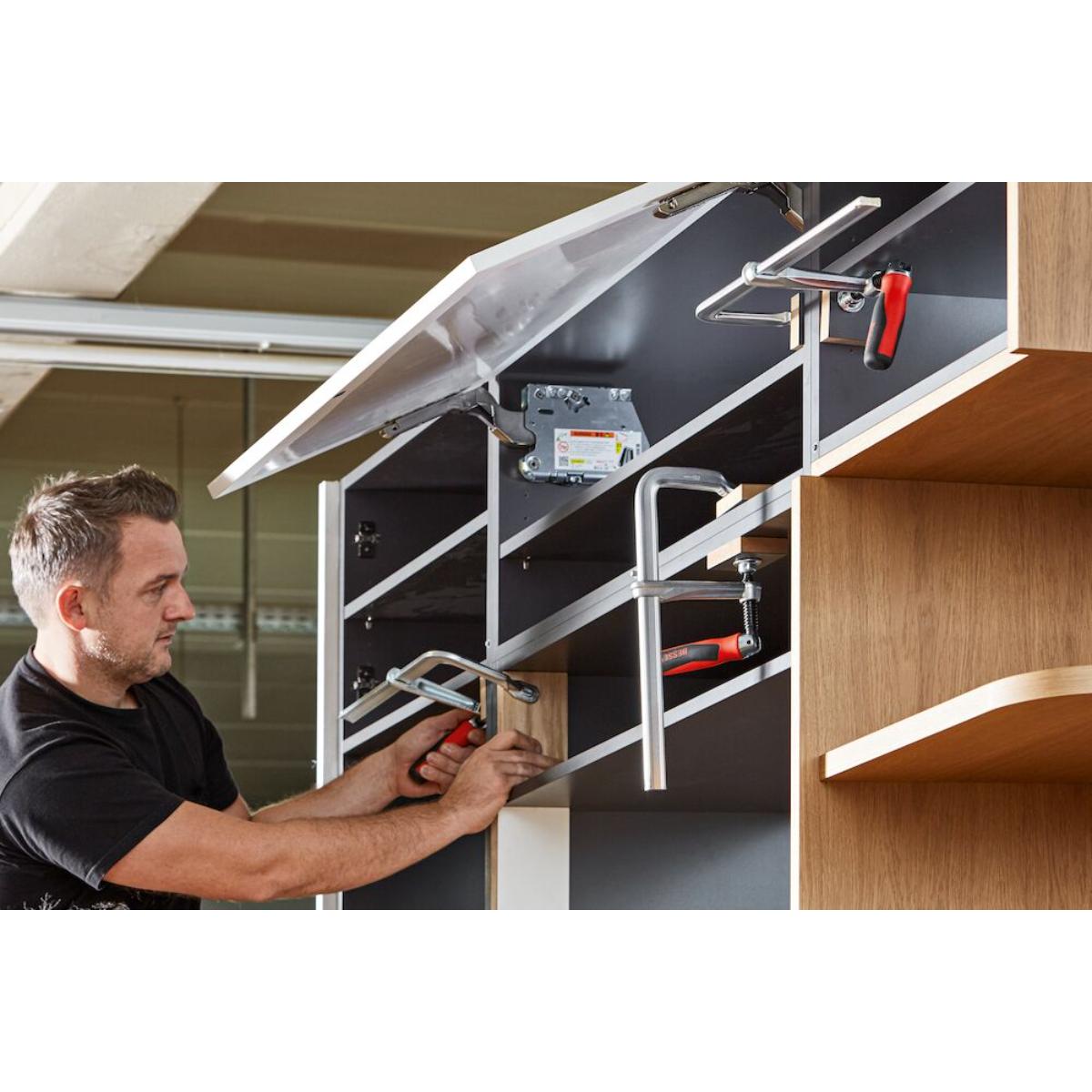Bessey Original Ganzstahl-Schraubzwinge GZ mit Klappgriff