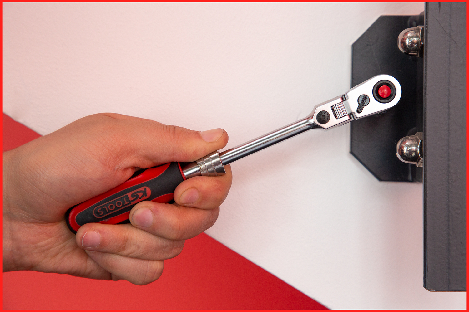 KS Tools 1/4" SlimPOWER Teleskop-Gelenk-Umschaltknarre, 72 Zahn