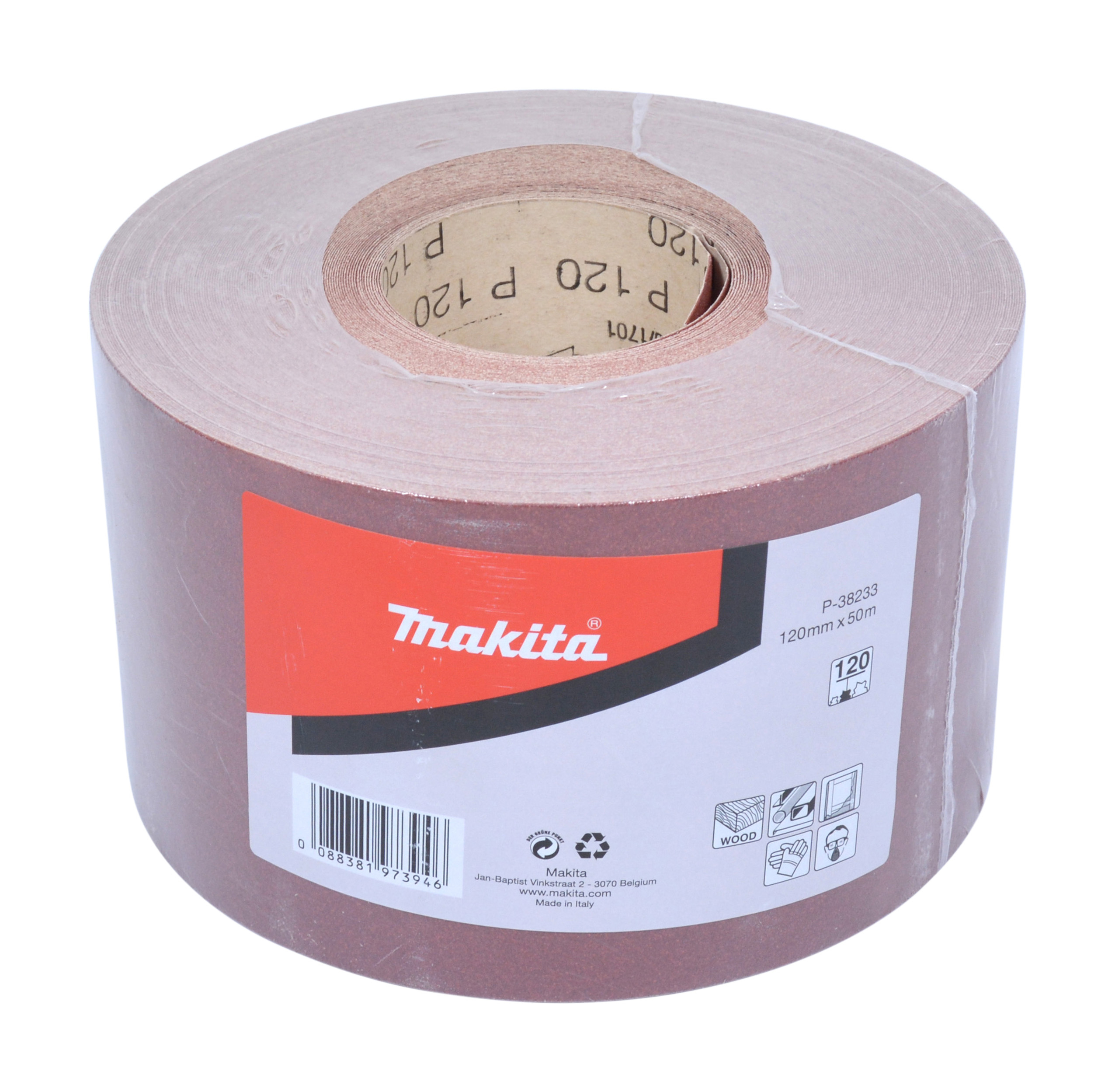 Makita Schleifpapier-Rolle, 120 mm x 50 m - Körnung 120 - P-38233
