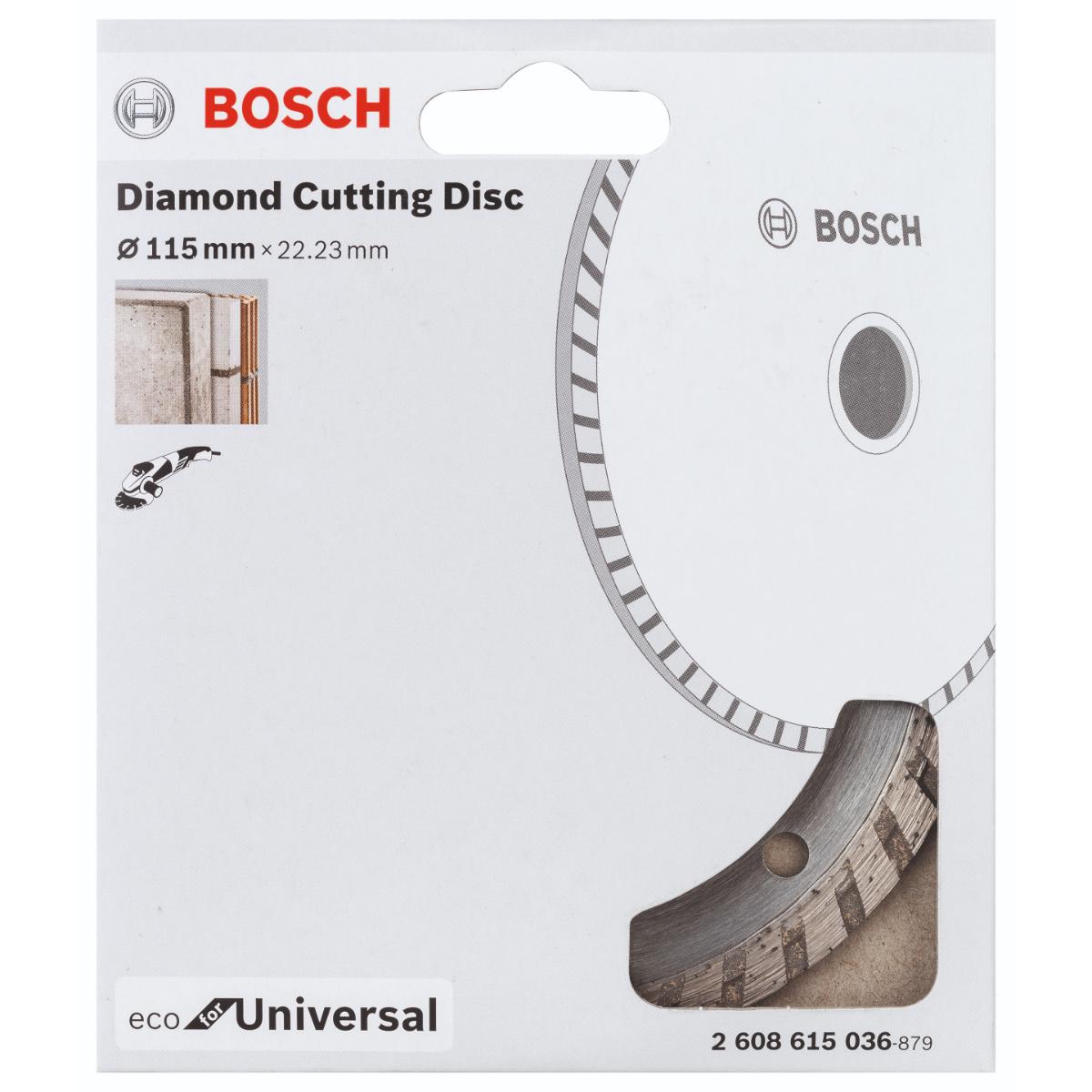 Bosch Diamanttrennscheibe Turbo Eco For Universal, 115 mm