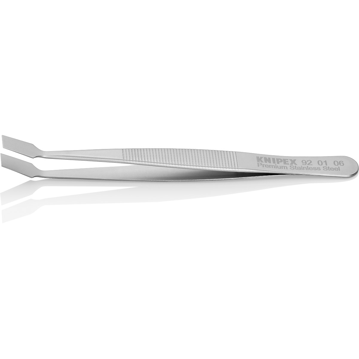 KNIPEX Universalpinzette Edelstahl geriffelt angewinkelt