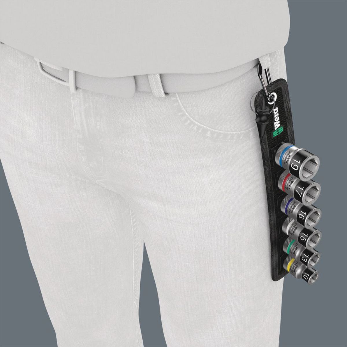 Wera Belt C 1 Zyklop Steckschlüsseleinsatz-Satz, mit Haltefunktion, 1/2"-Antrieb, 7-teilig