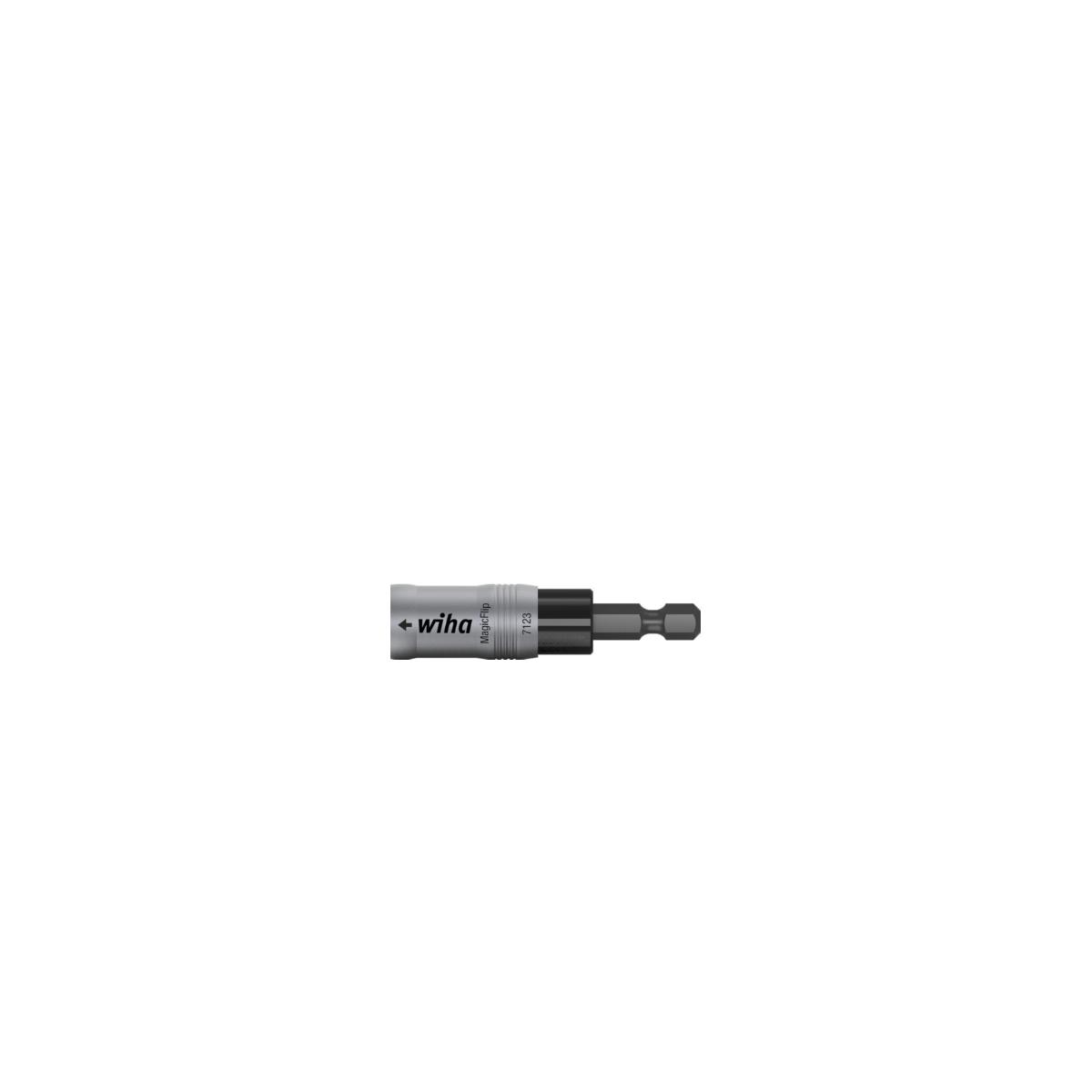 Wiha Bithalter MagicFlip Force magnetisch mit Ringmagnet, 1/4 zoll in Box Starke Haltekraft und einhändige Bedienbarkeit.
