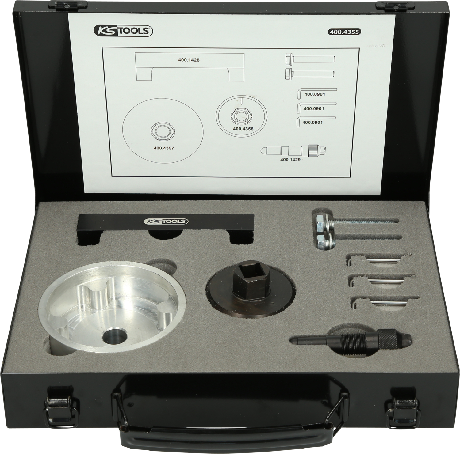 KS Tools Motoreinstell-Werkzeug-Satz für Audi, 16-tlg