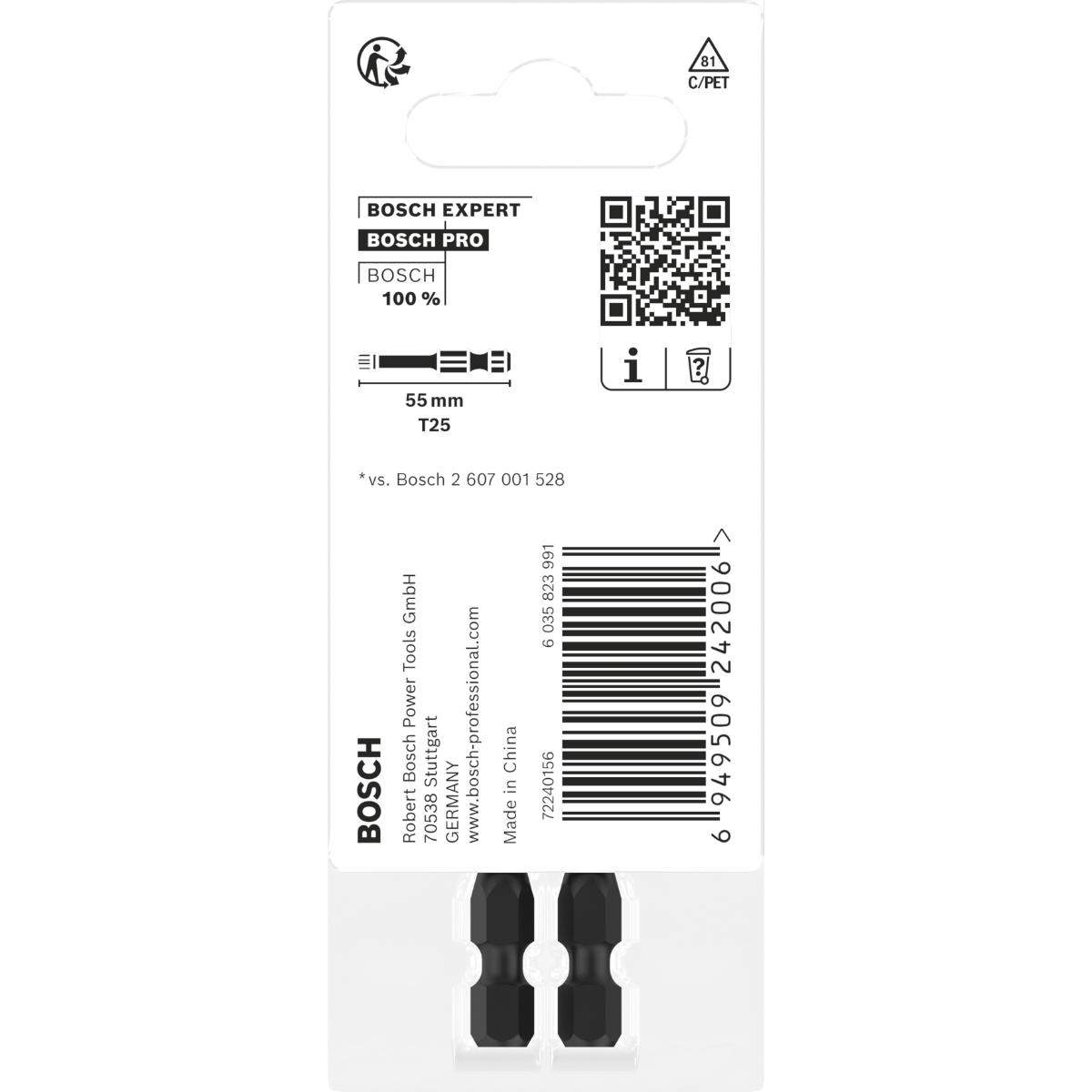 Bosch PRO Torx Impact Bit 55 mm - 2 Stück