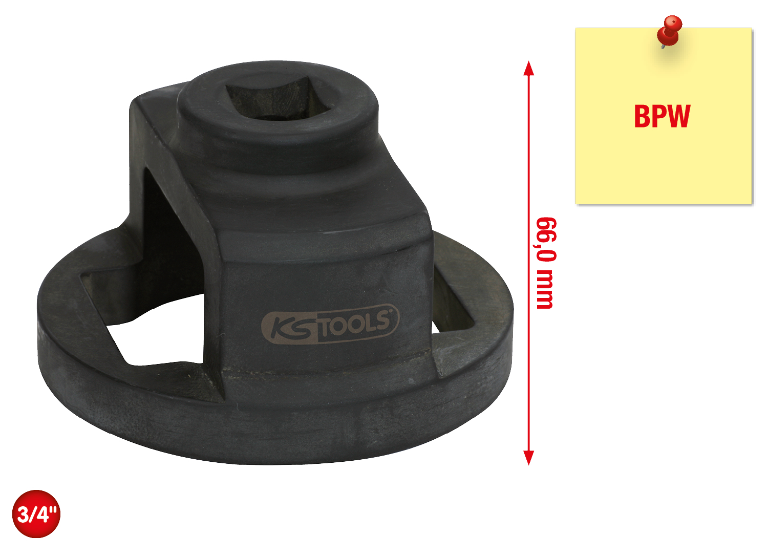 KS Tools 3/4" Achsmuttern-Schlüssel für BPW