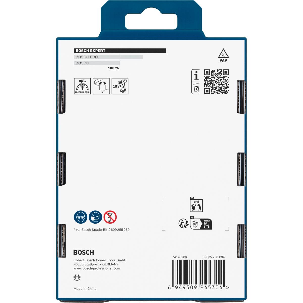 Bosch EXPERT Self Cut Speed Flachfräsbohrer-Set, 20/22/25 mm, 3-Stück