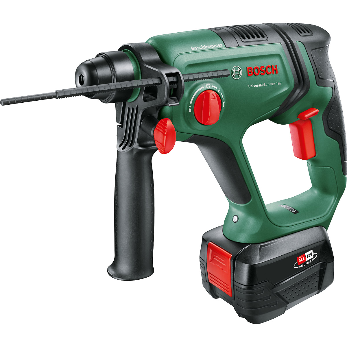 Bosch Akku-Bohrhammer UniversalHammer 18V, 1 Akku PBA 18V 4.0Ah W-C, Ladg. u. Koffer