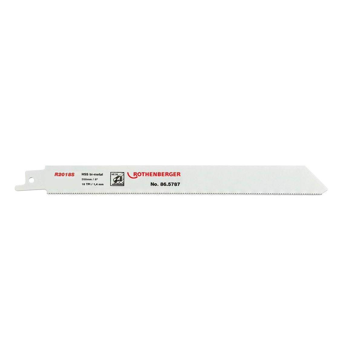 Rothenberger Universal-Sägeblatt, 200x20x0,9, ZpZ 18, HSS Bi-Metall, 5 Stück