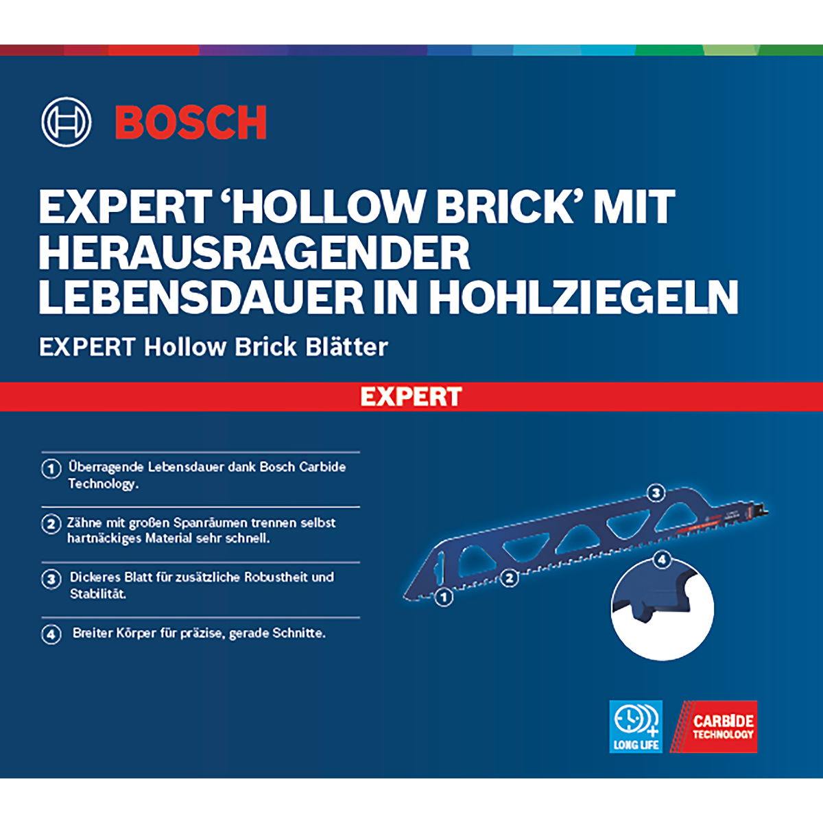 Bosch EXPERT ‘Hollow Brick’ S 2243 HM Säbelsägeblatt