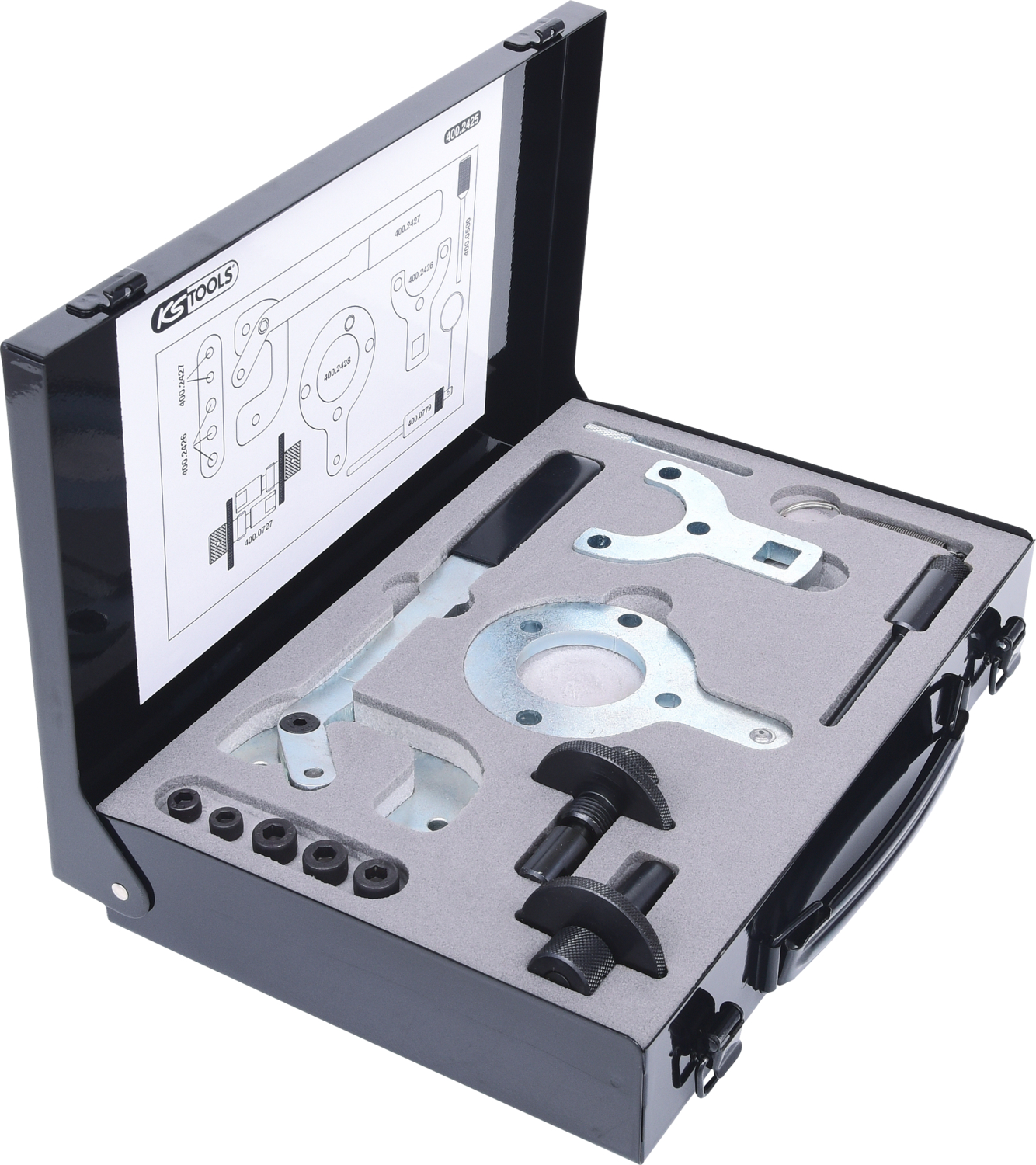 KS Tools Motoreinstell-Werkzeug-Satz für Fiat - Ford - Opel - Suzuki, 12-tlg