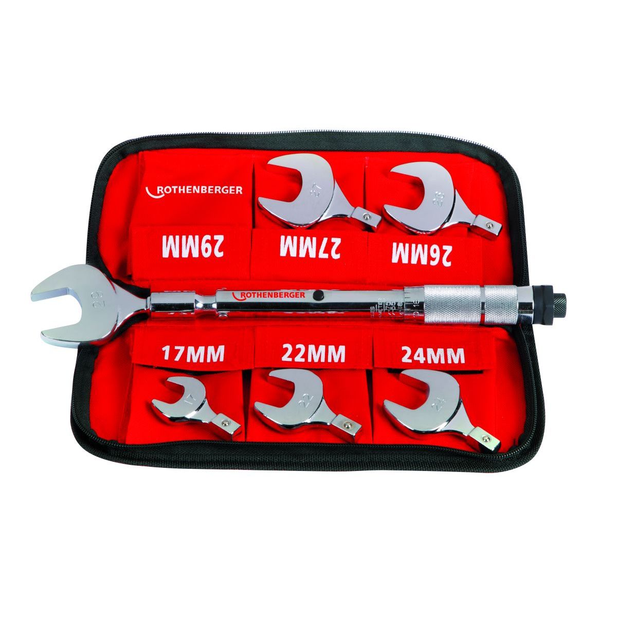 Rothenberger Drehmoment-Gabelschlüssel-Set 17-22-24-26-27-29mm