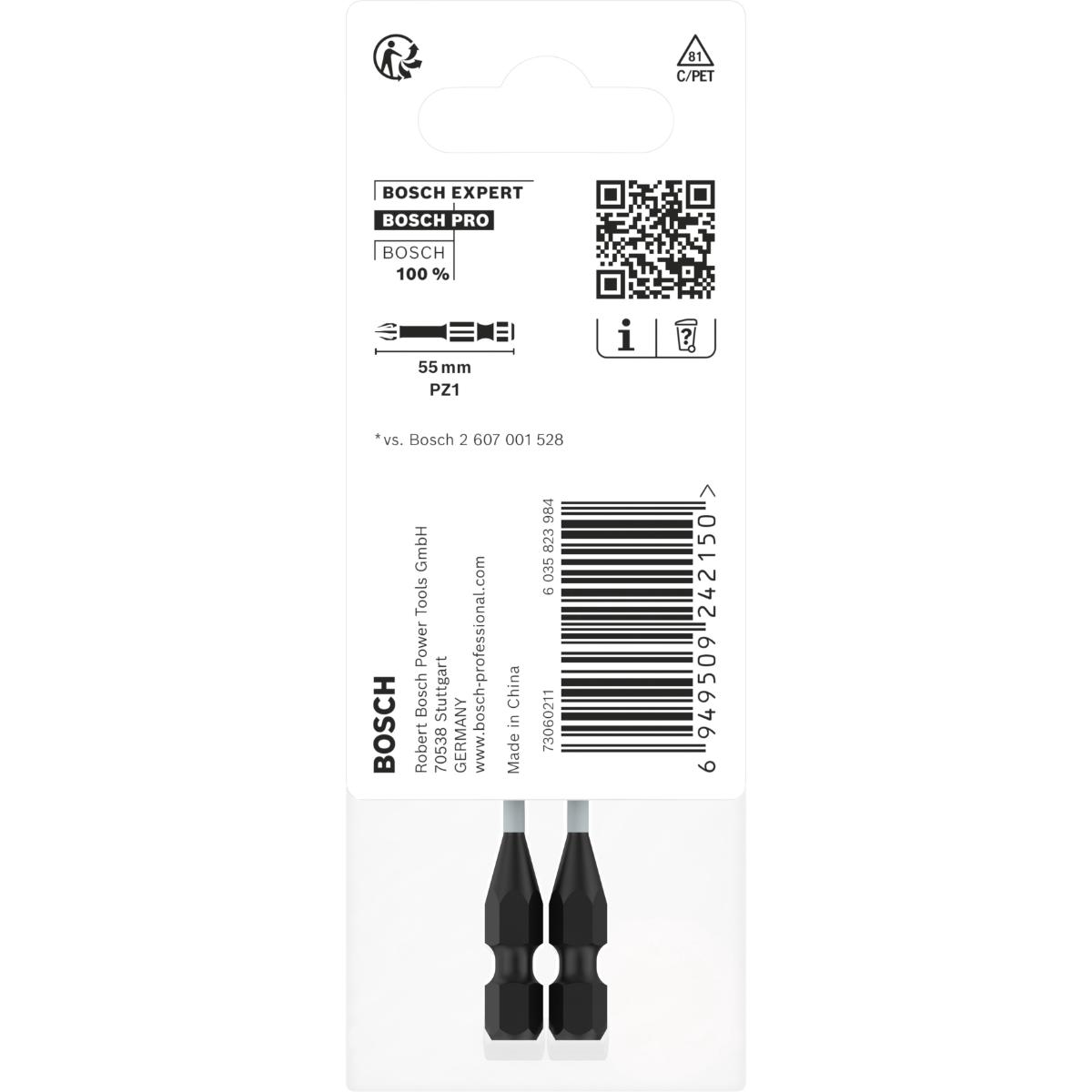 Bosch PRO Pozidriv Impact Bit,PZ1,55 mm - 2 Stück