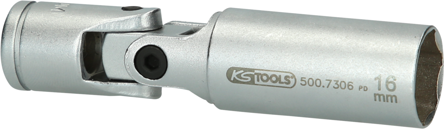 KS Tools 3/8" Glühkerzen-Gelenknüsse, kurz, 75mm