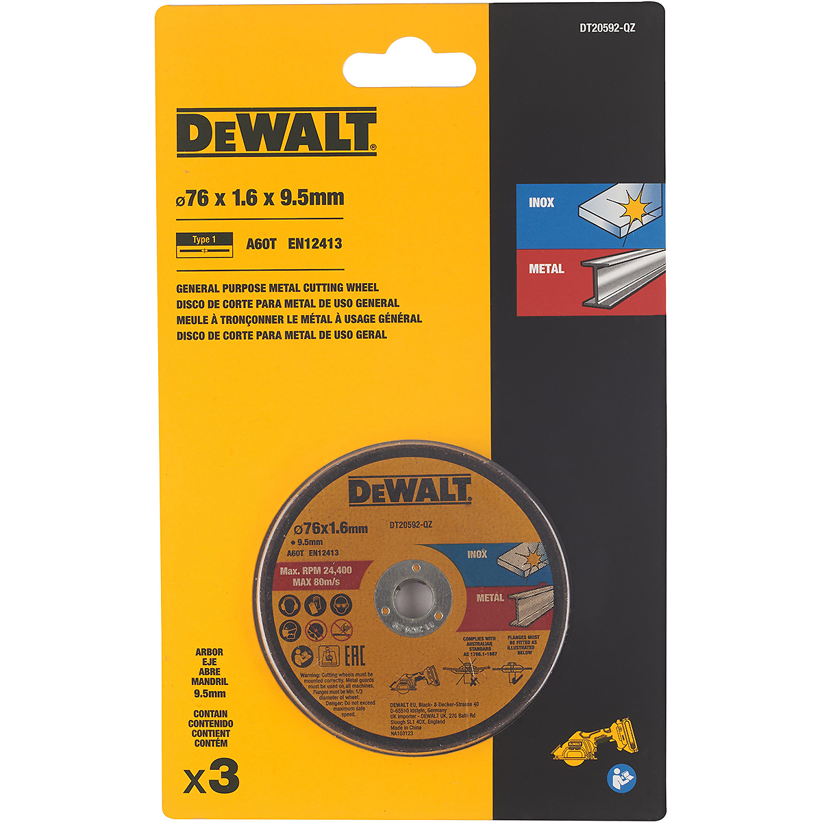 DEWALT High Performance Trennscheibe Inox/Metall ø 76mm