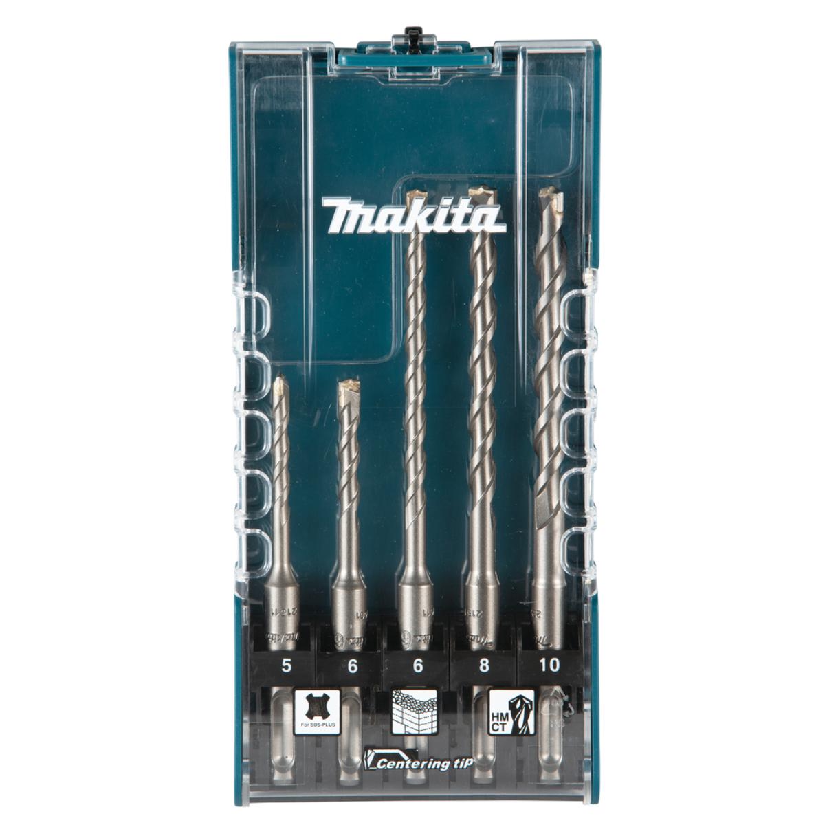 Makita SDS-PLUS Bohrer Centering tip 5-teiliges Set, SDS-PLUS, Zweischneider, Zentrierspitze