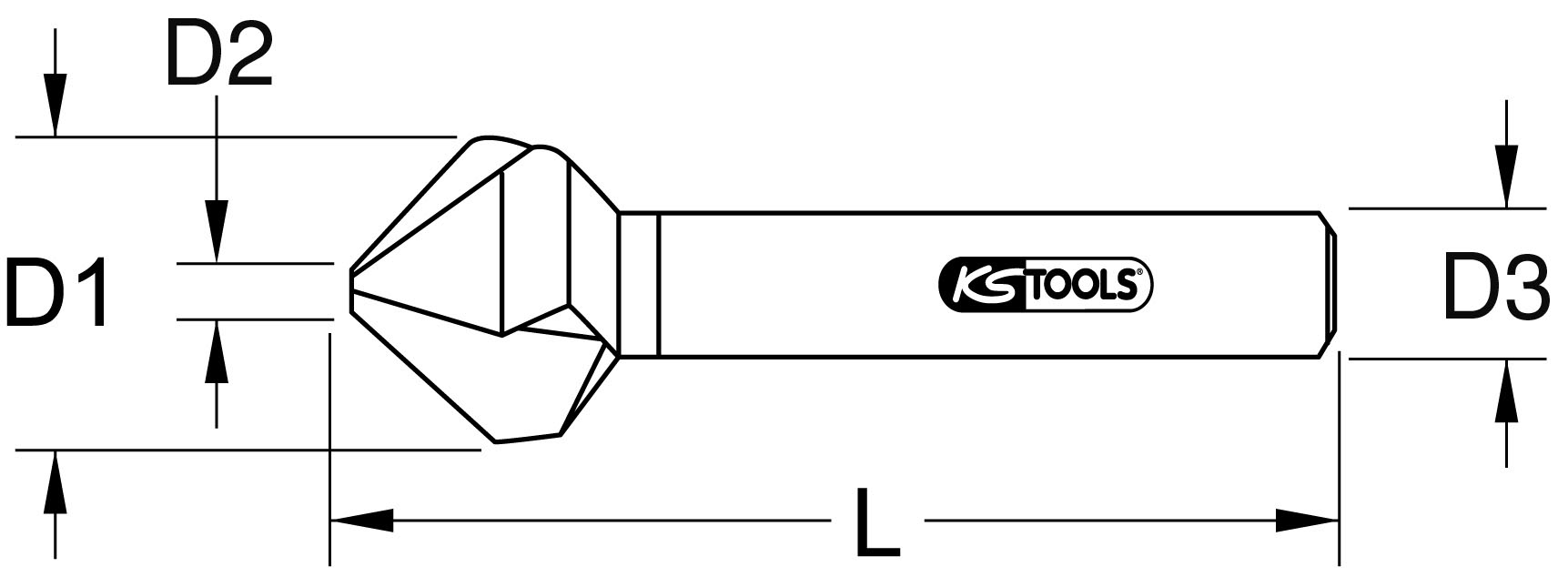 KS Tools HSS Co Kegel- und Entgratsenker 60°