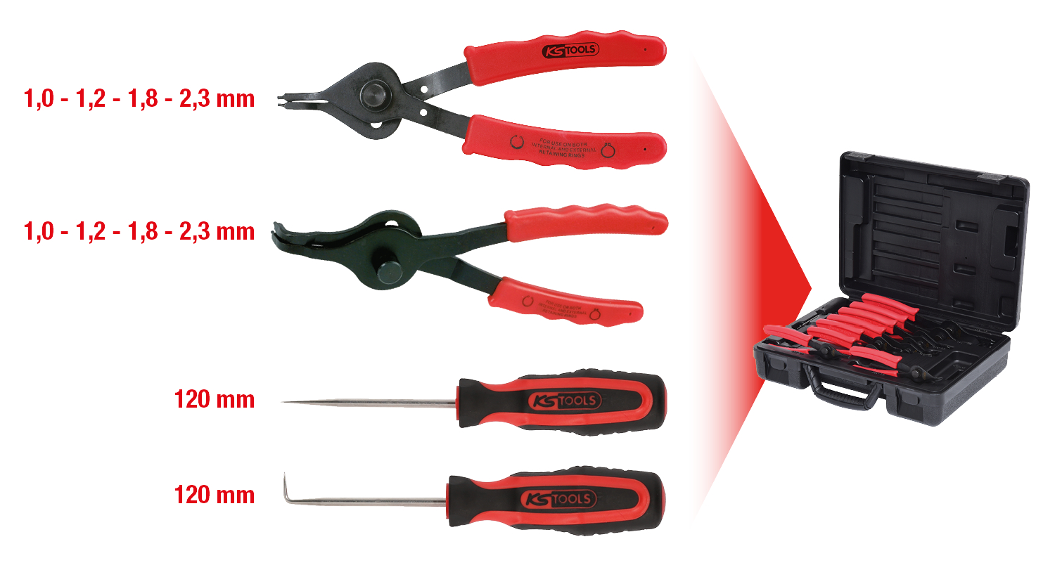 KS Tools Universal-Sicherungszangen-Satz, 10-tlg