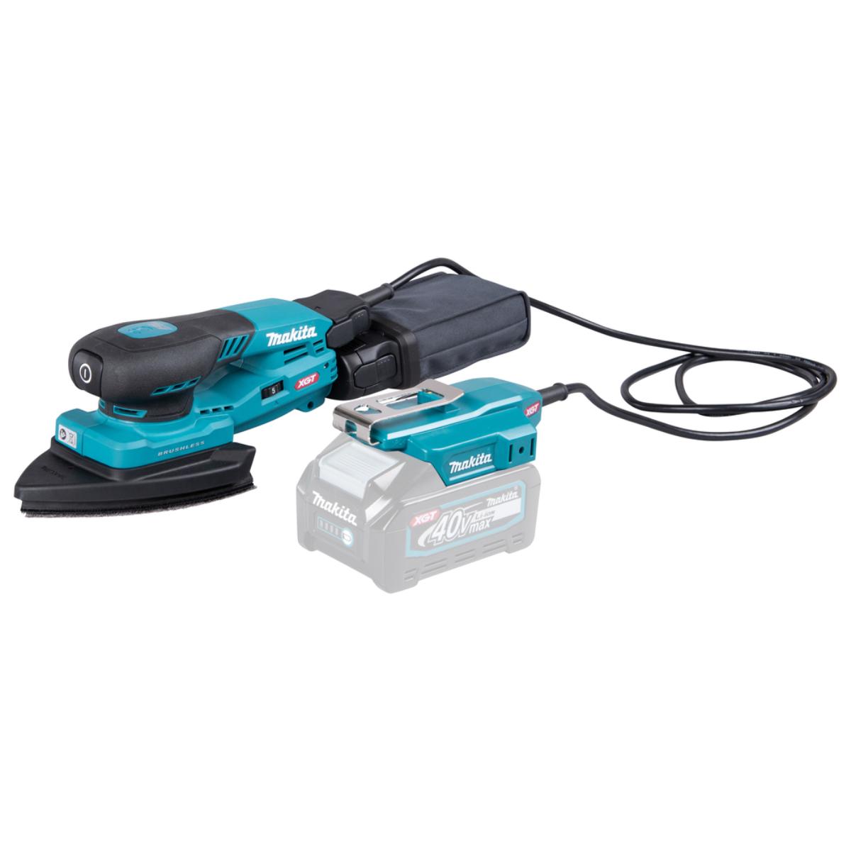 Makita Akku-Schwingschleifer XGT - Connector - Delta 100x150 mm - 3,0 mm Hub - 1,6 m Kabel