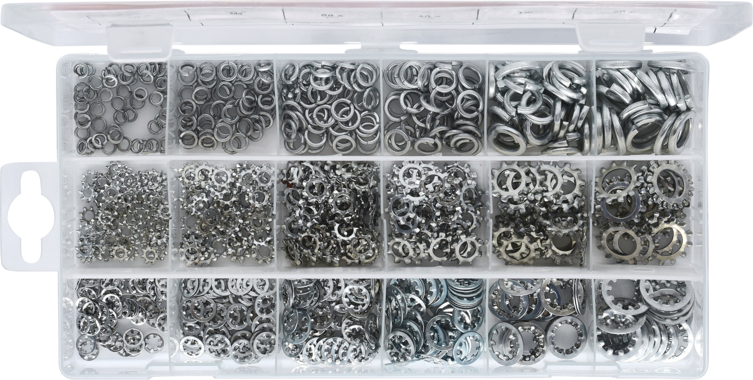 KS Tools Sortiment Zahn-Unterlegscheiben,M3-10, 720-tlg