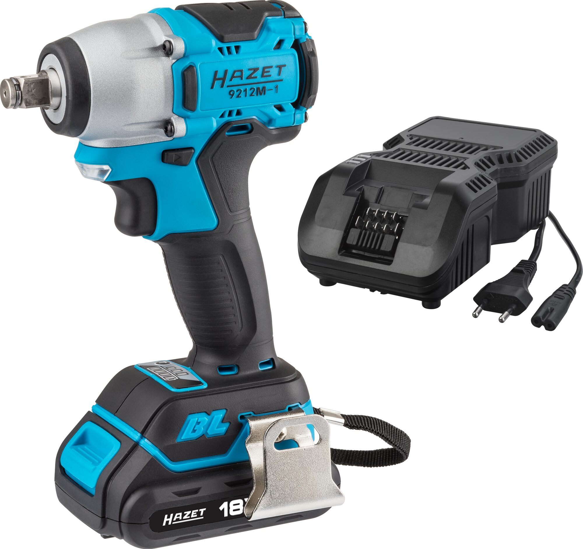 HAZET Mini Akku-Schlagschrauber, 18 V, 270 Nm, Vierkant 12,5 mm (1/2 Zoll), 2 Ah