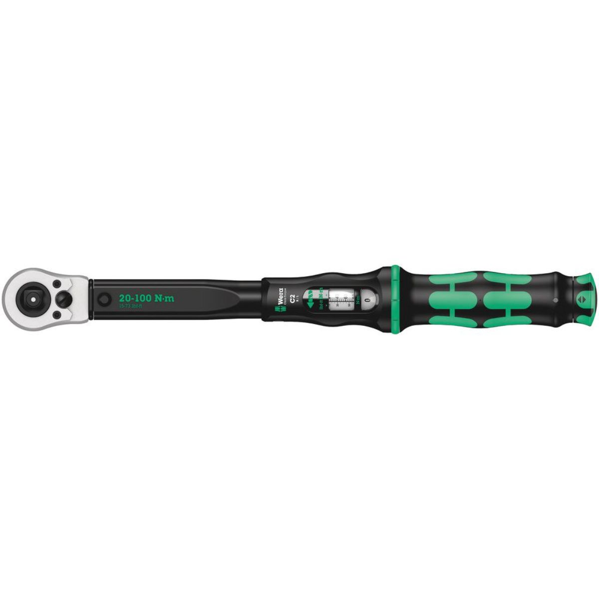 Wera Click-Torque C 2 Push R/L Drehmomentschlüssel für Rechts- & Linksanzug, 20-100 Nm