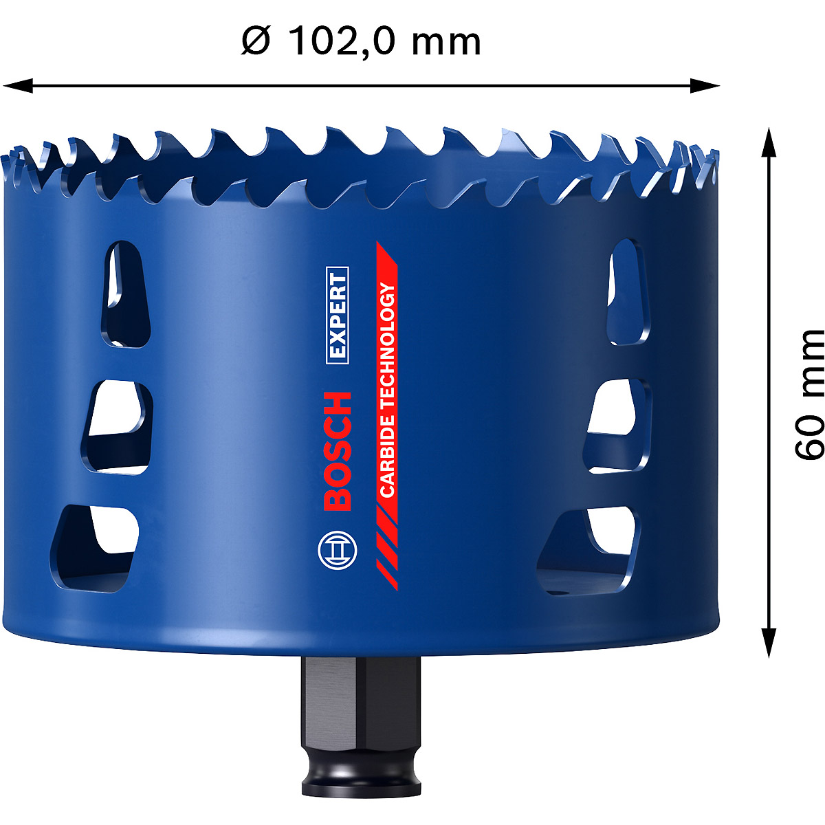 Bosch EXPERT Tough Material Lochsäge, 102 x 60 mm. Für Dreh- und Schlagbohrer