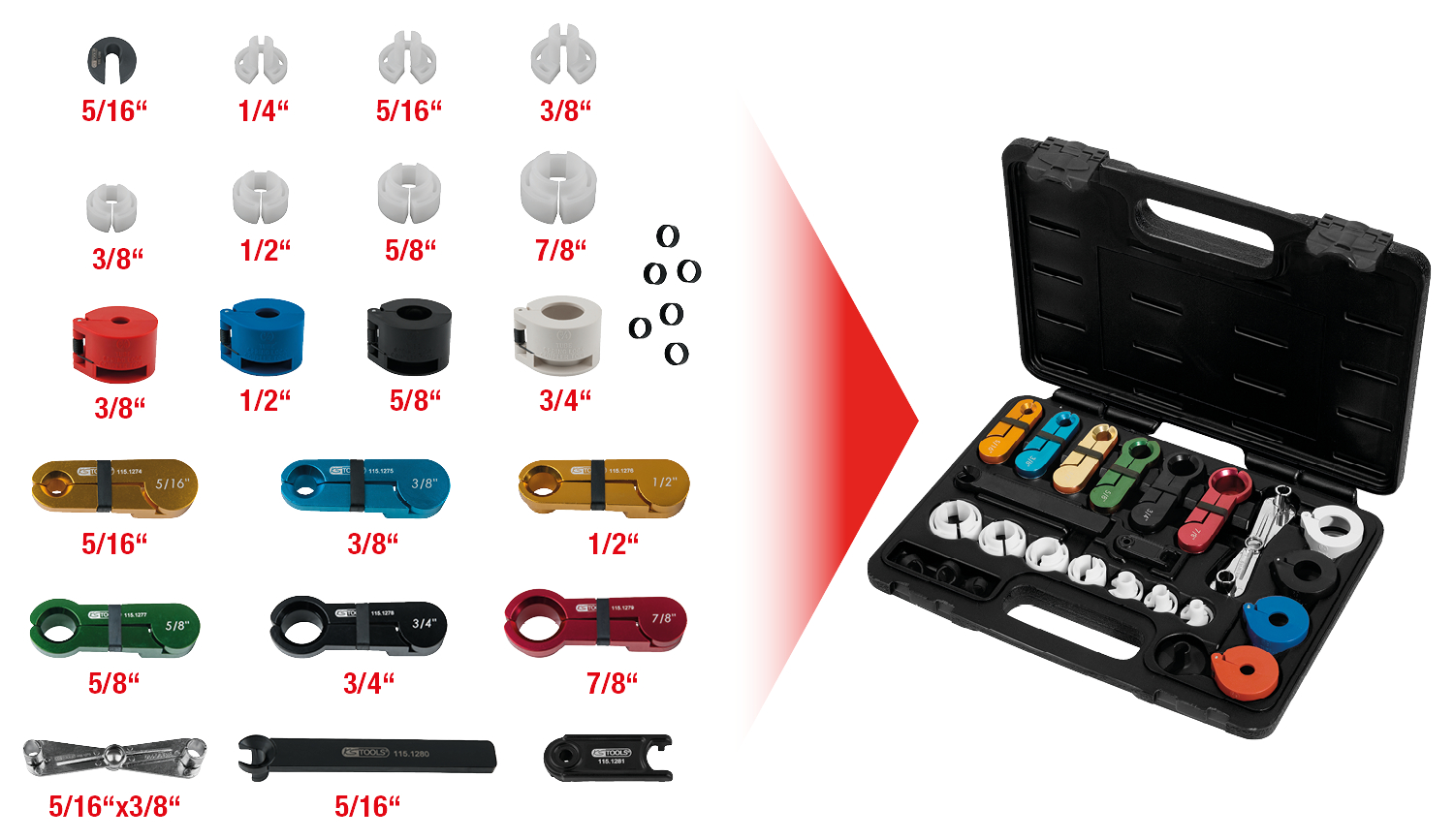 KS Tools Leitungsverbinder-Entrieglungs-Satz, 22-tlg