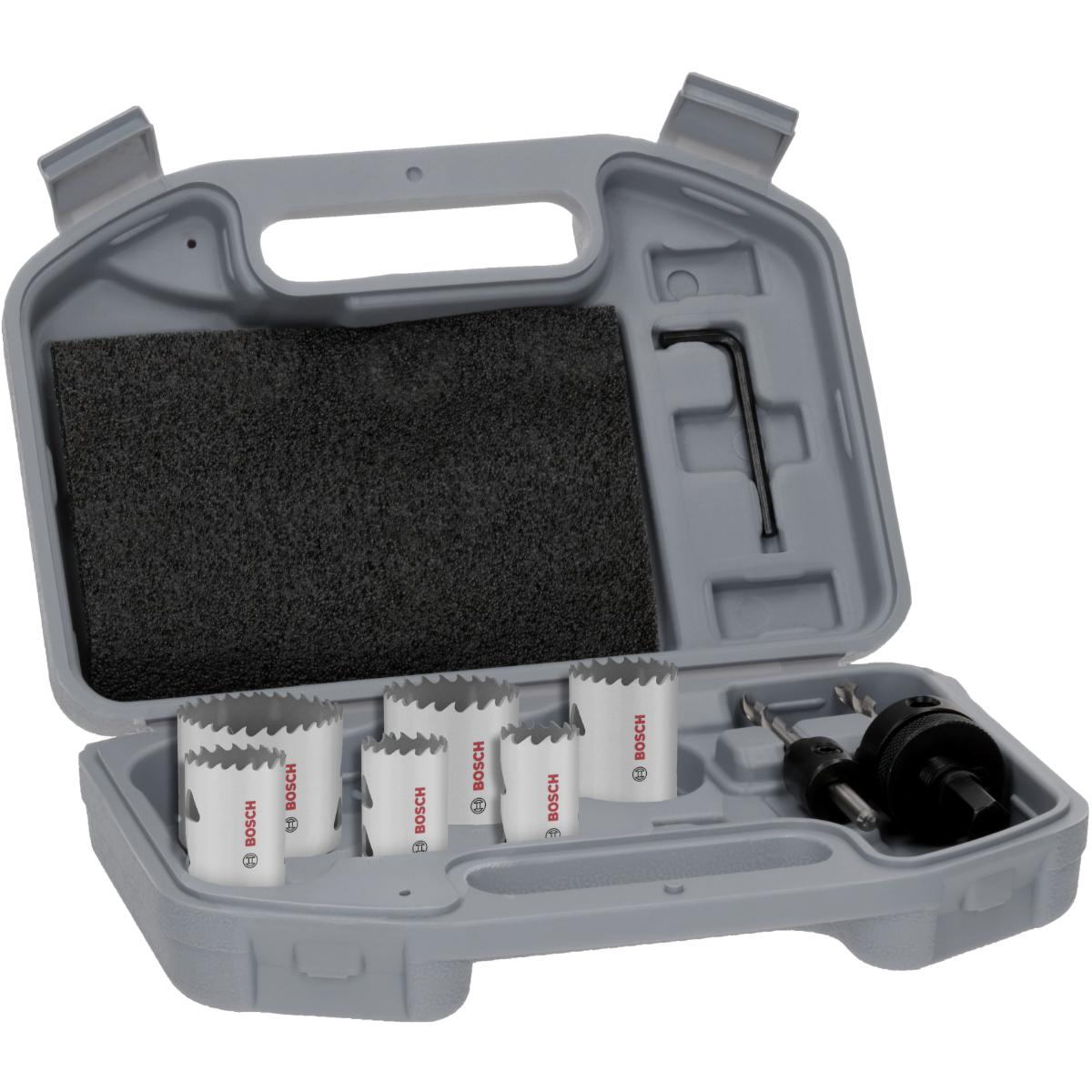Bosch Multi Material Lochsägen mit Gewinde, 24, 27, 32, 35, 40, 52 x 40 mm, 9-teiliges Set