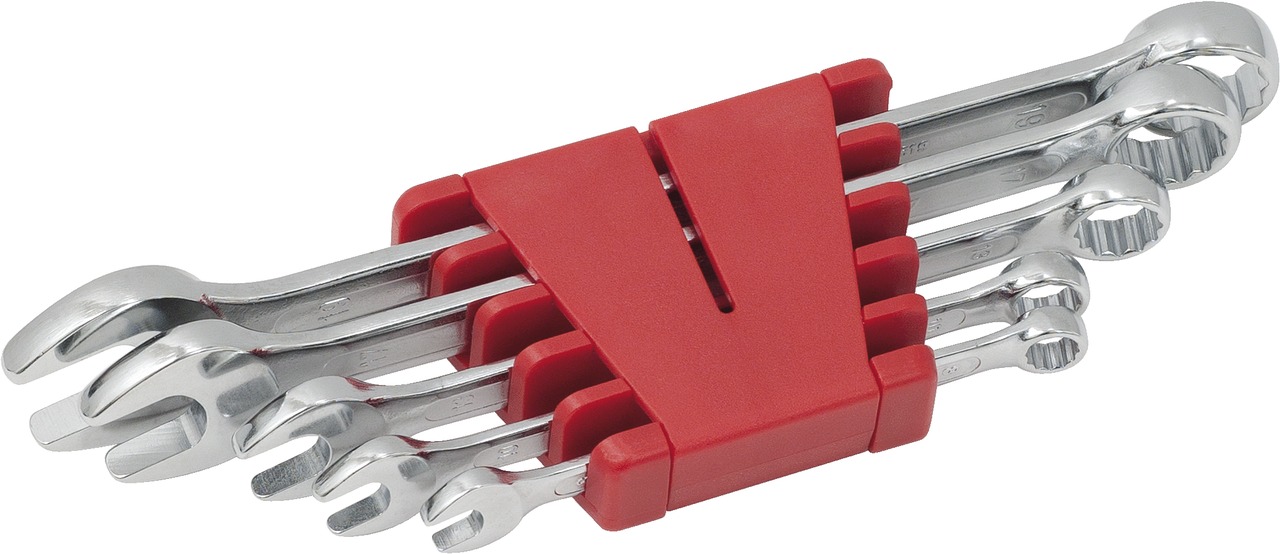 KS Tools Ringmaulschlüssel-Satz, abgewinkelt, 5-tlg 8-19mm