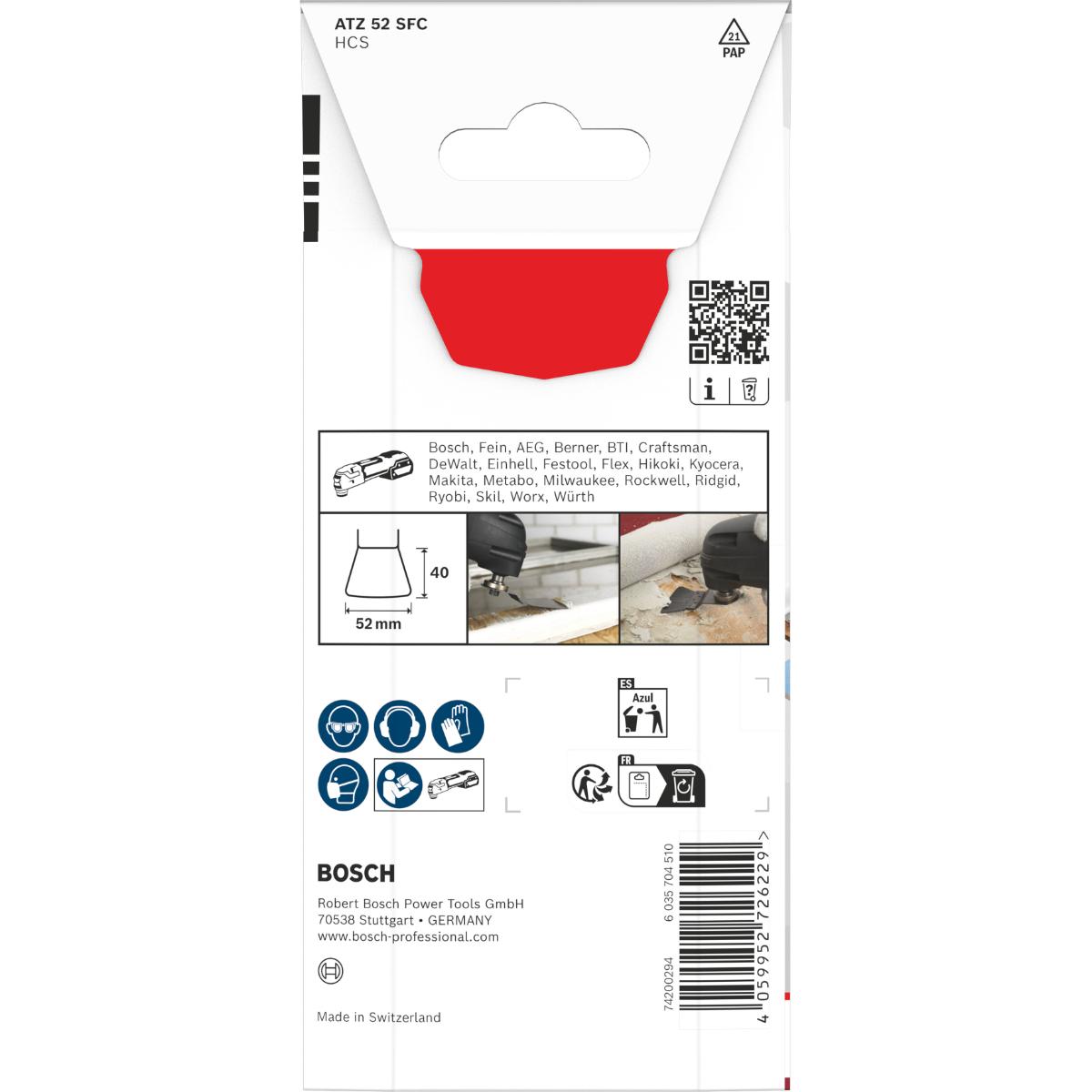 Bosch ATZ 52 SFC Multi Material Tauchsägeblatt, Starlock, 52 x 40 mm, 1-Stück
