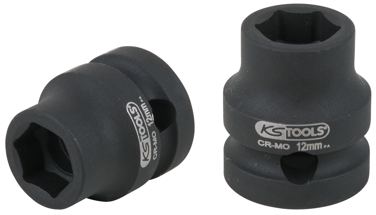 KS Tools 1/2" Sechskant-Kraft-Stecknuss, extra kurz, 12,0 mm
