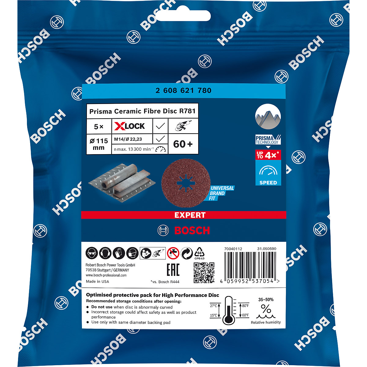 Bosch X-LOCK Fiberscherscheibe.EXPERT R781, 5er Pack