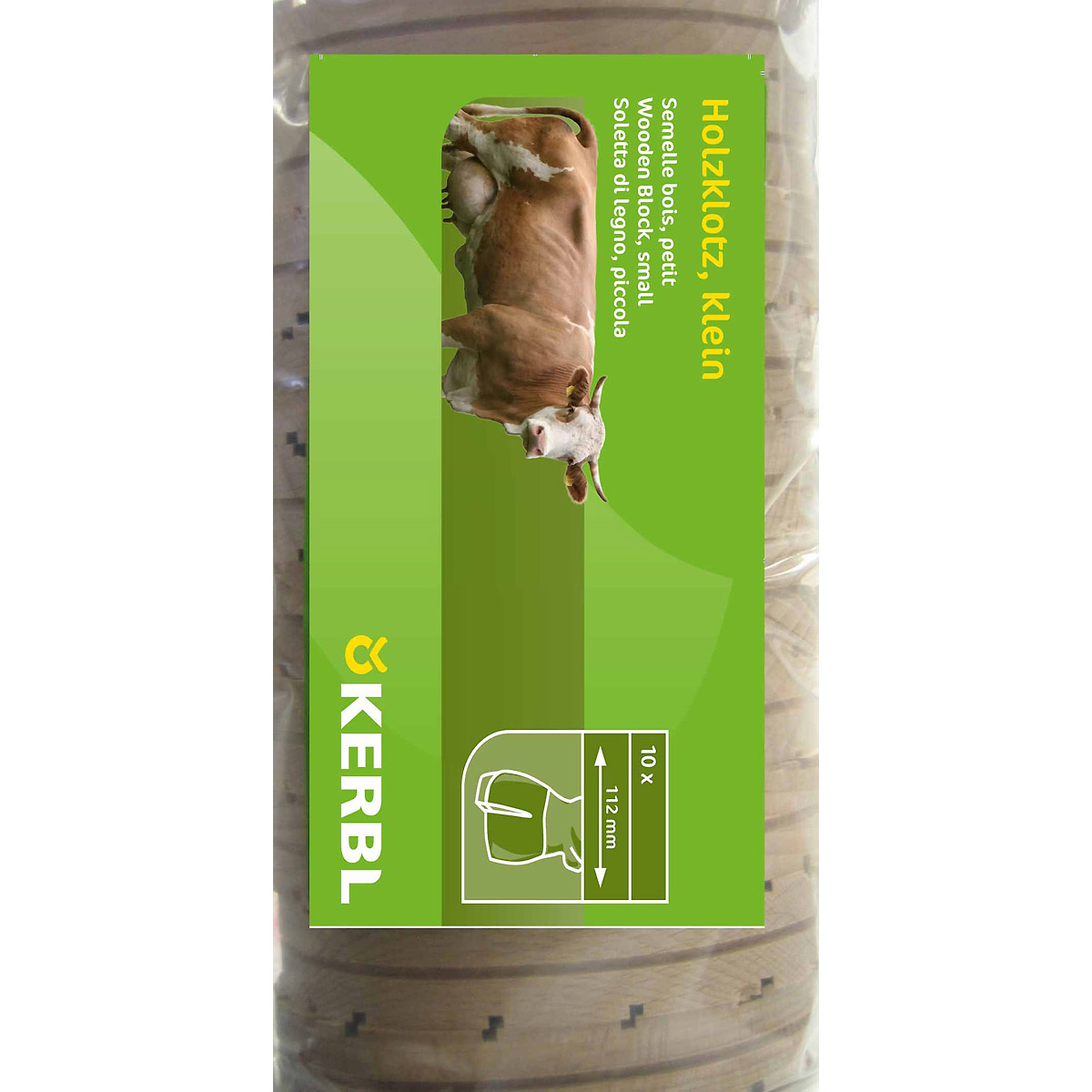 Kerbl Holzklotz, XL 10er Pack
