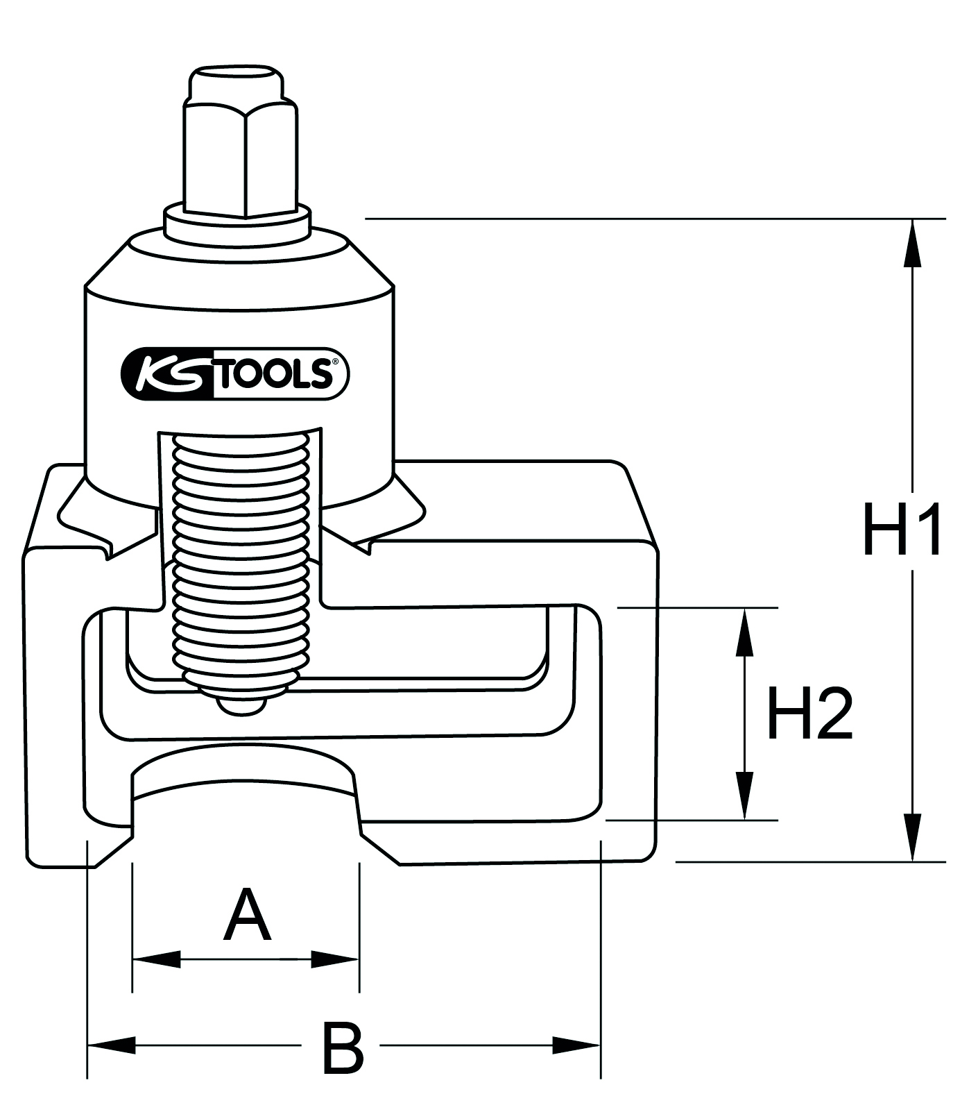 KS Tools Kugelgelenk-Ausdrücker für Volvo, 85,0mm