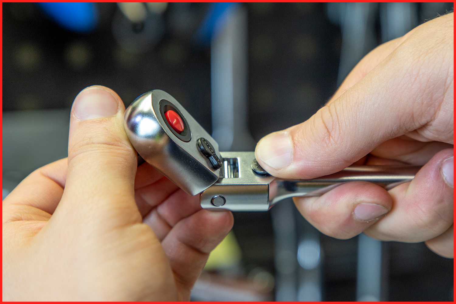 KS Tools 3/8" SlimPOWER Teleskop-Gelenk-Umschaltknarre, 72 Zahn