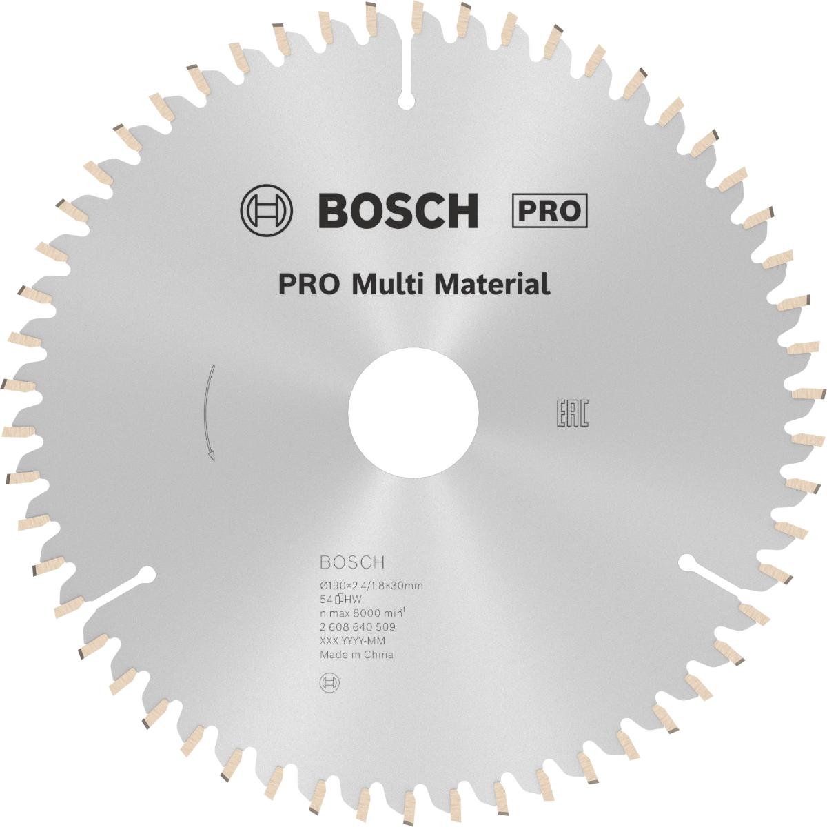 Bosch PRO Kreissägeblatt Multi Material für Handkreissägen