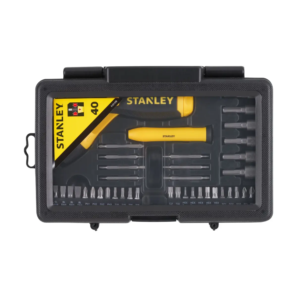 STANLEY Ratschen Bit-Set 35-teilig m. Gelenkgriff
