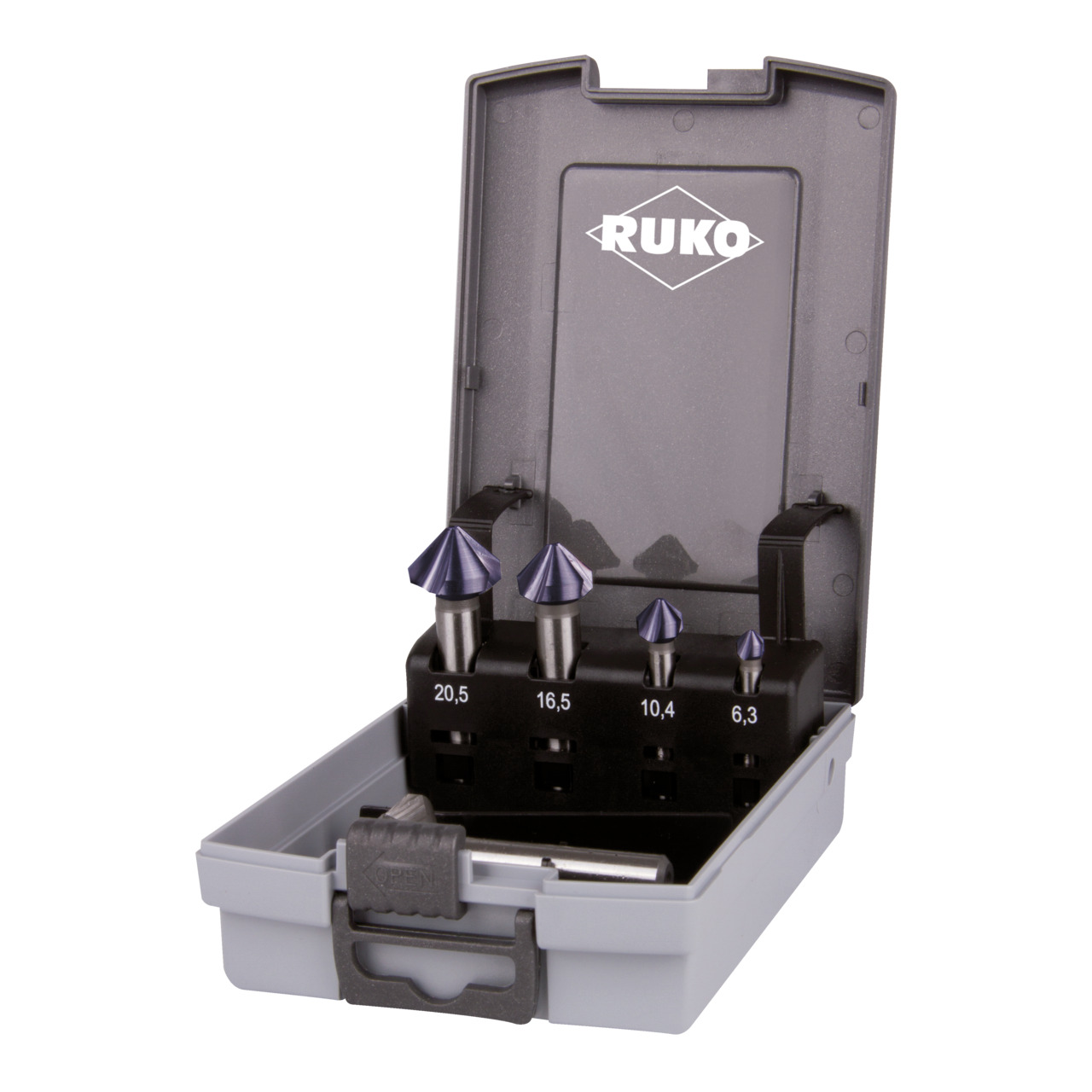 RUKO Kegelsenker-Satz DIN 335 Form C 90° HSS TiAlN - 5-tlg.