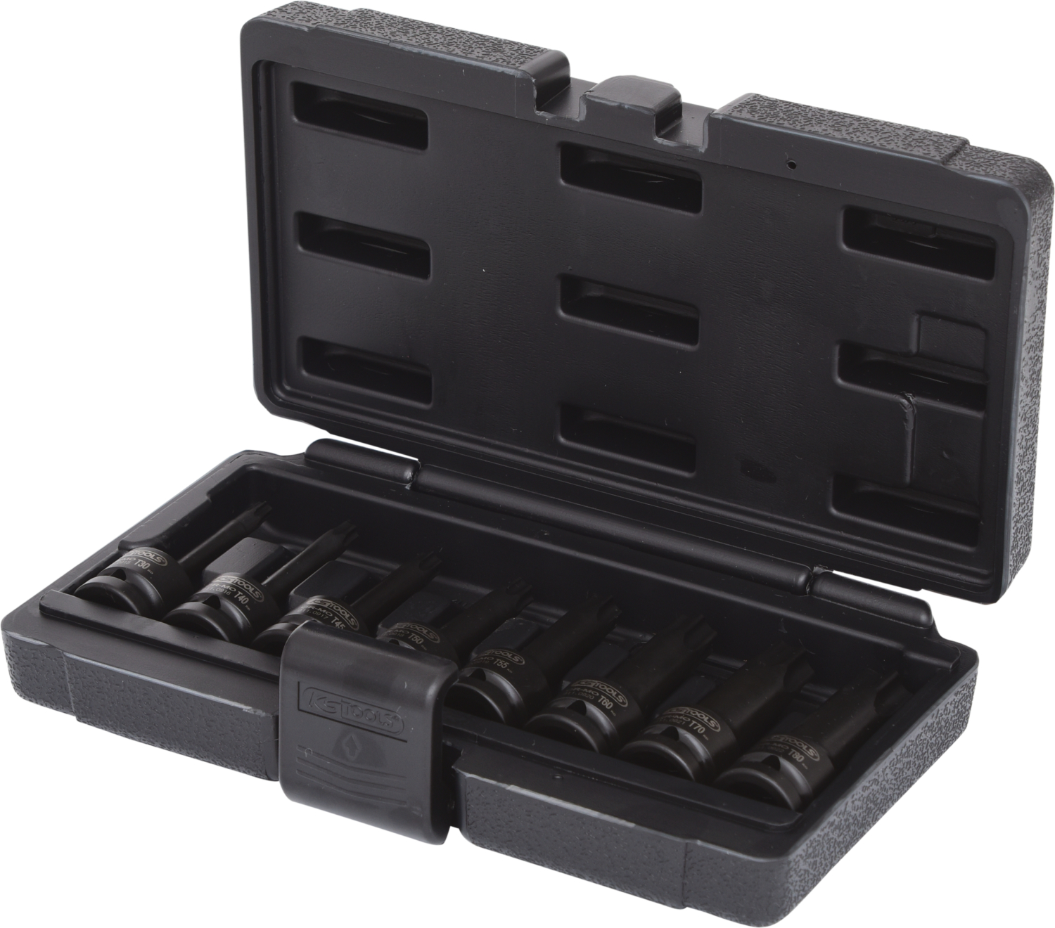 KS Tools 1/2" Kraft-Bit-Stecknuss-Satz Torx, 8-tlg, T30-T80, lang